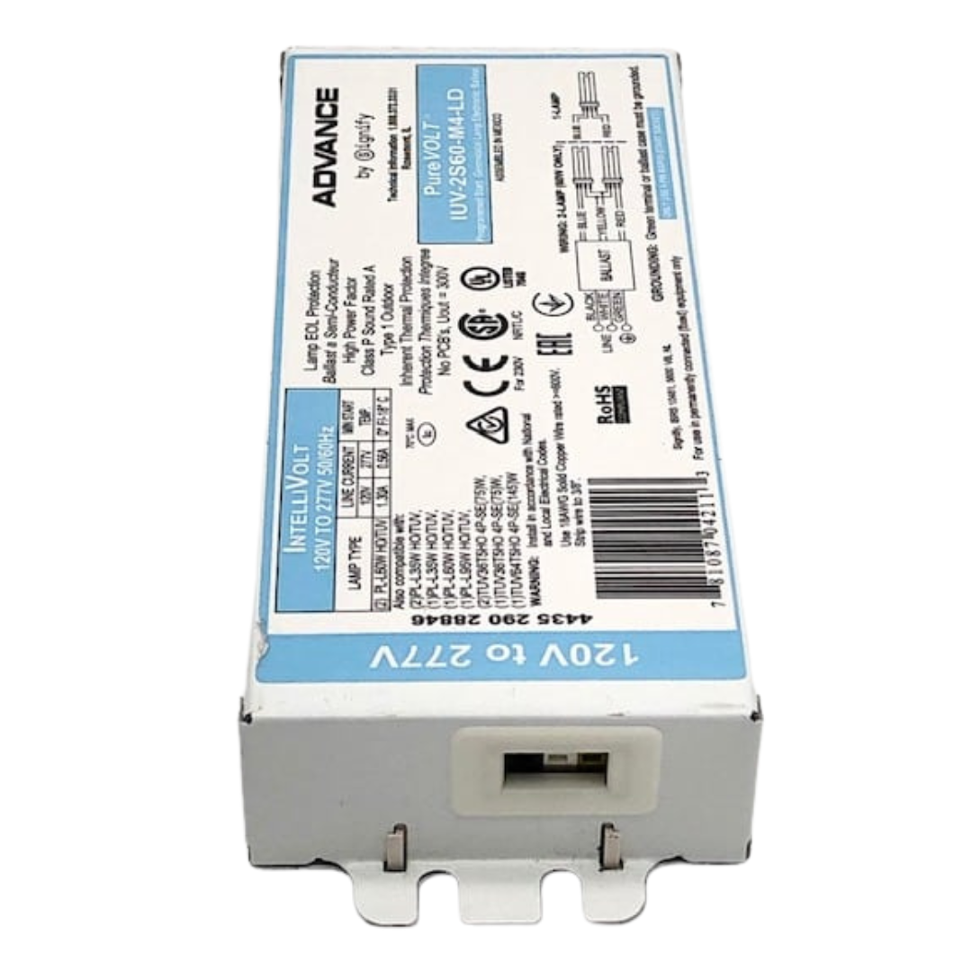 Ballast germicide UV IntelliVolt Philips Advance IUV-2S60-M4-LD