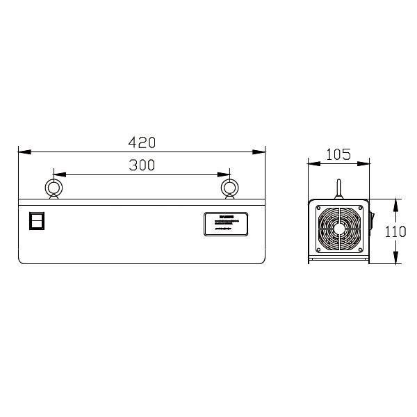 Lámpara LED UV de Suspensión 36W 9000uW/cm²