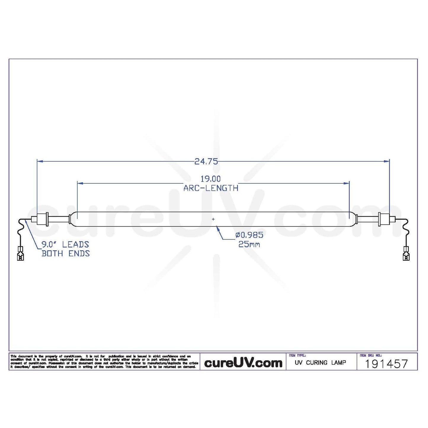 Kit de reflector y lámpara de curado UV Dorn/SPE P3018C