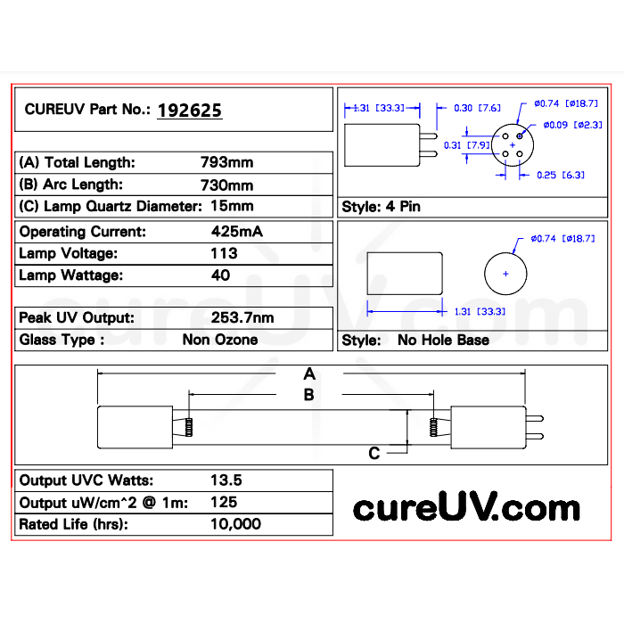 Salcor - 36UV UV Light Bulb for Germicidal Water Treatment