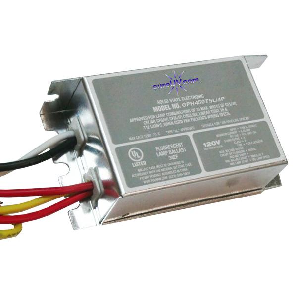 Ballast électronique garanti pour fonctionner avec l'ampoule germicide UV purificateur/désinfectant GPH450T5L/4