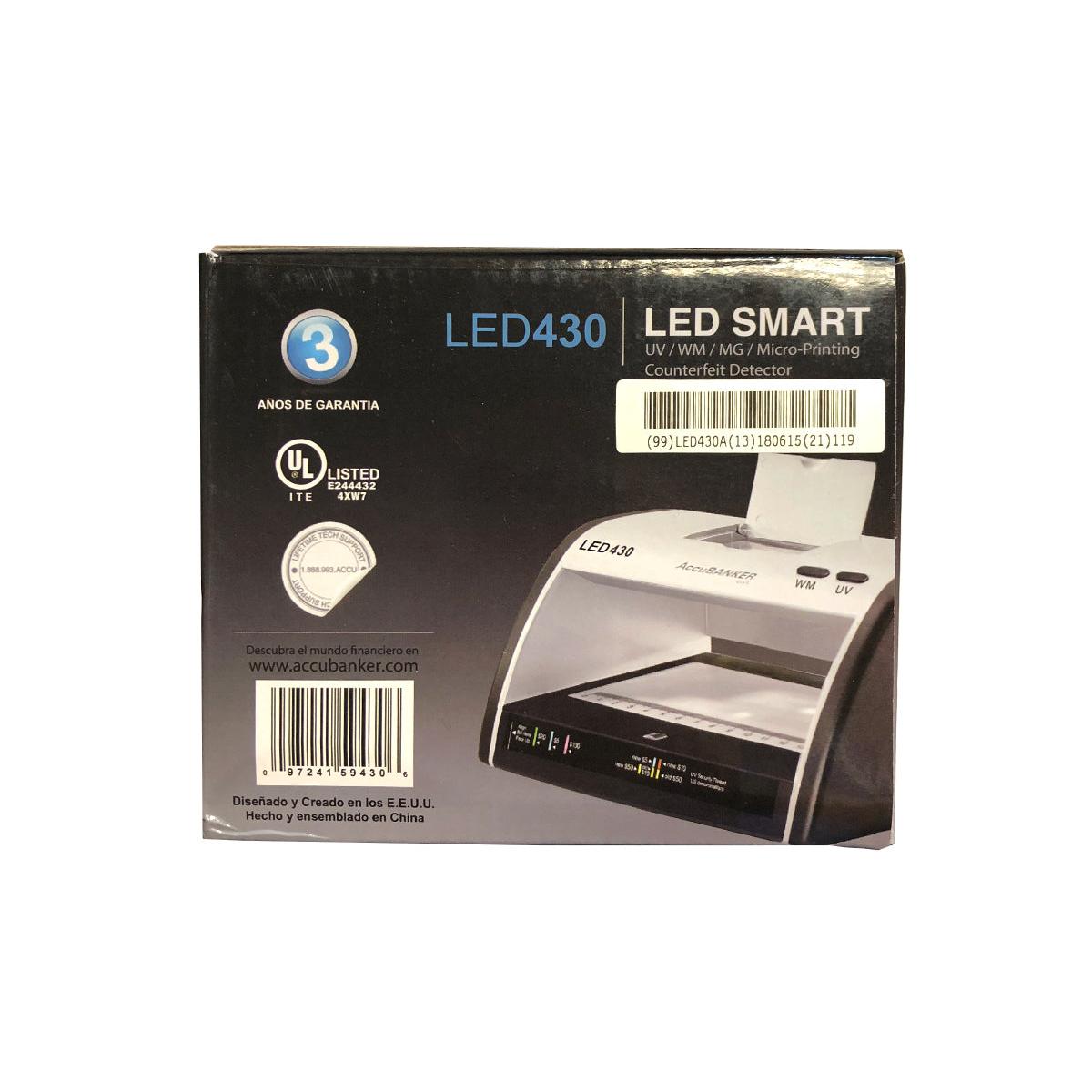 Accubanker LED430 Compact Counterfeit Money Detector with UV/WM