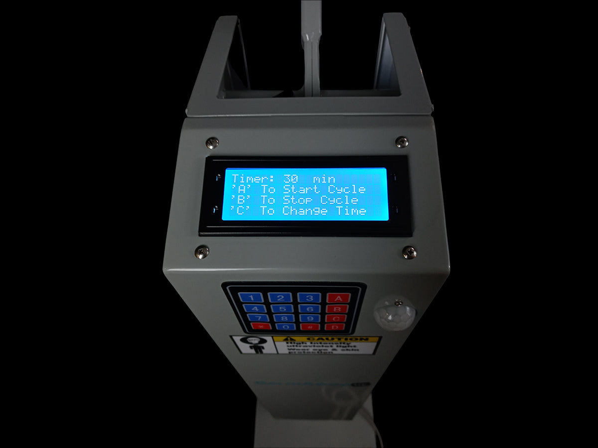 Desinfectante de superficies UVC móvil GermAwayUV con apagado por sensor de movimiento