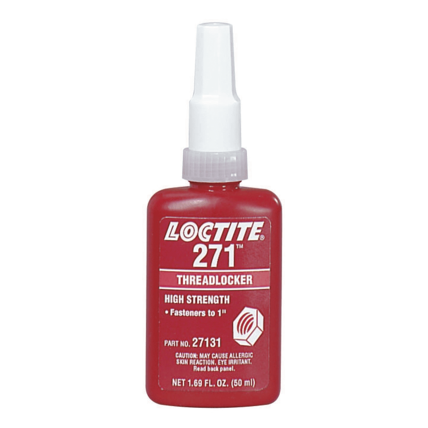 Fijador de roscas de alta resistencia Loctite serie 271, líquido rojo, botella de 50 ml