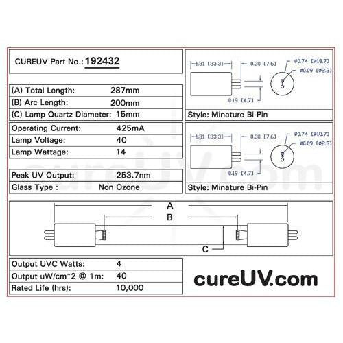 Germicidal UV Bulbs - Pura PW1 Replacement UVC Light Bulb
