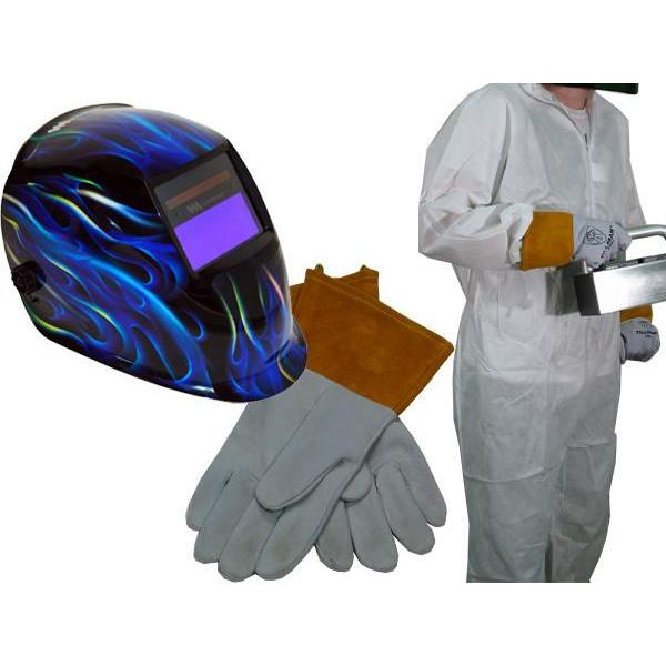 Others - Professional UV Safety Gear Kit - Weldmark Helmet, Gloves And Tyvek Suit