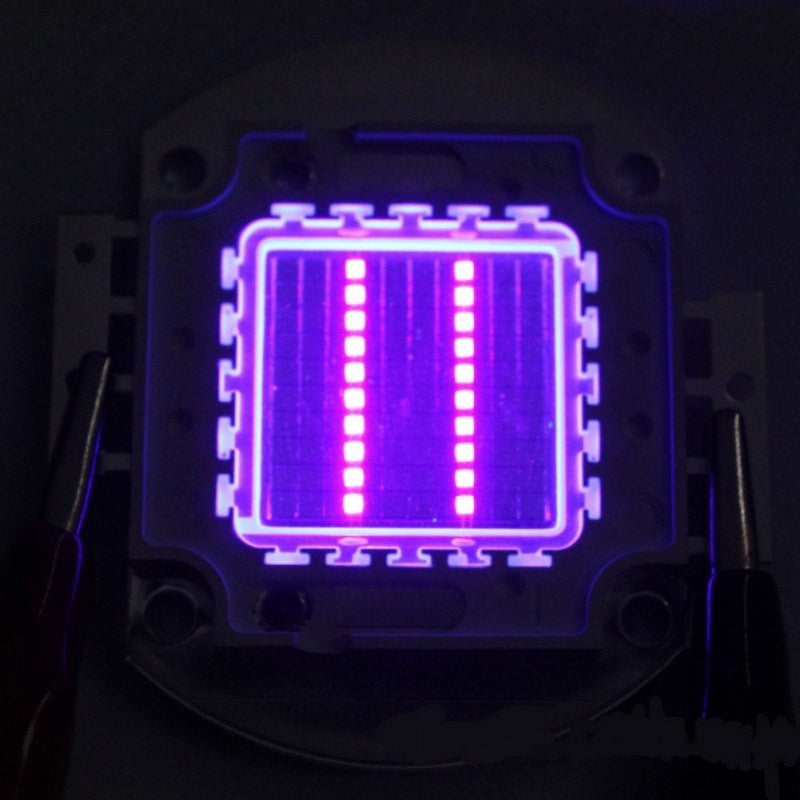 100W UV395-400Nm Violet LED Light Purple Ultraviolet Light Emitter Ultra Violet Bulb Lamp Beads