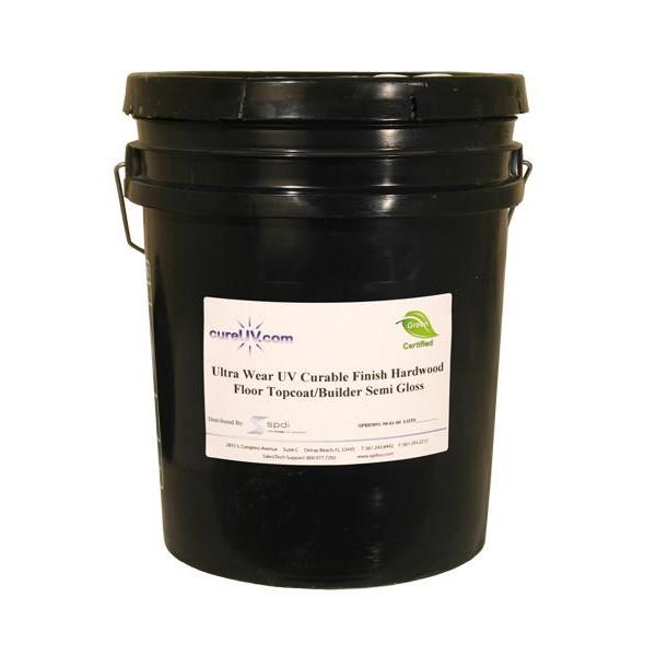 Resin - Ultra Finish - Semi-Gloss Topcoat - UV Cure Hardwood Floor - 5 Gallons
