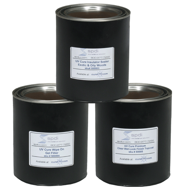 Paquete económico de acabado de madera UV: 1 galón de cada uno