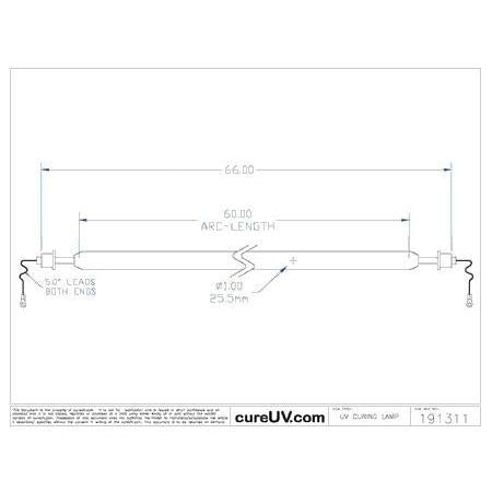 UV Curing Lamp - American Ultraviolet Part # A94601MCB Compatible Generic UV Curing Lamp Bulb