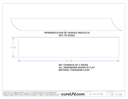 UV Curing Lamp - Dorn/SPE Part # P3038 UV Curing Lamp And Reflector Kit