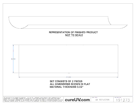UV Curing Lamp - Dorn/SPE Part # P3048C UV Curing Lamp And Reflector Kit
