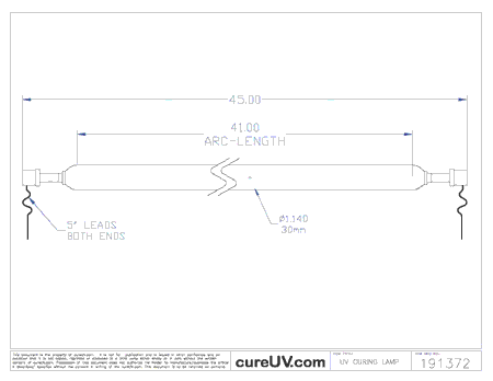 UV Curing Lamp - Grafix Part # 9912 UV Curing Lamp Bulb