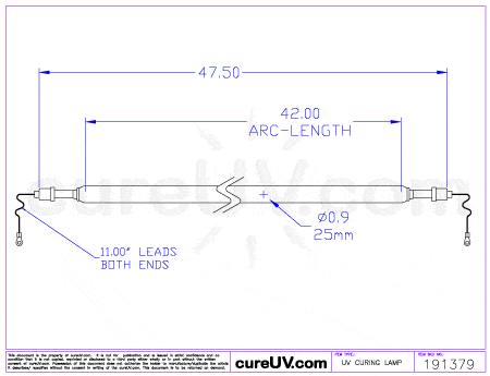 UV Curing Lamp - OnLine Energy Part # 01-0042-02 UV Curing Lamp Bulb
