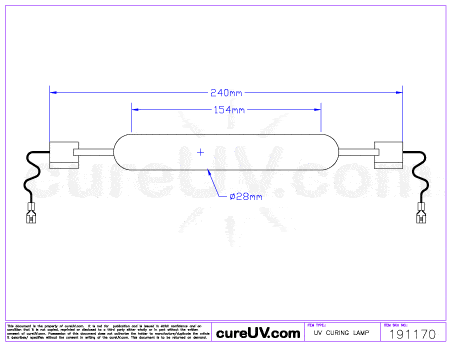 UV Curing Lamp - Ushio MHL-5020S Metal Halide UV Lamp
