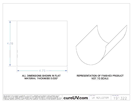 UV Curing - Power-Shot 500 Handheld UV Curing Reflector Liner