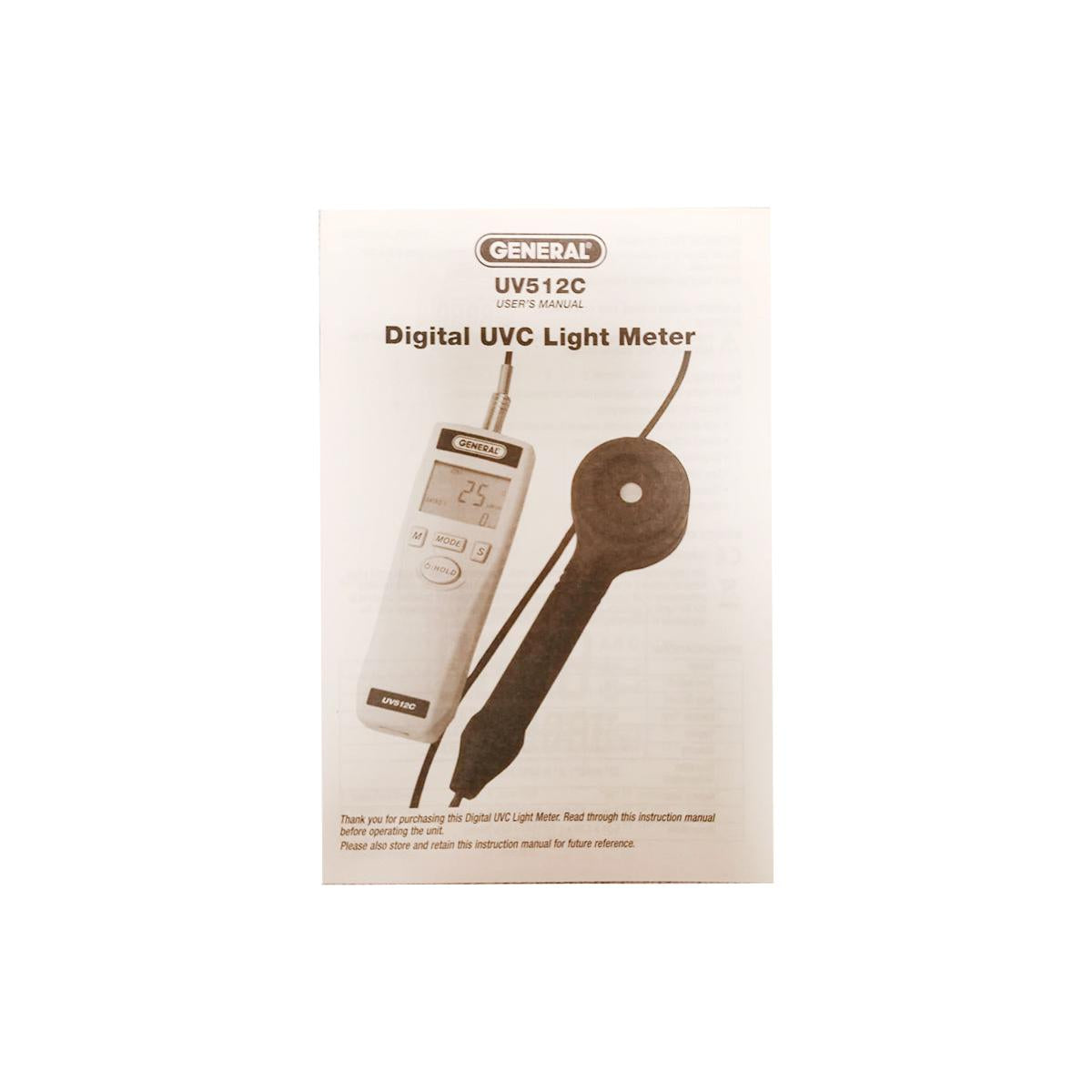 Medidor de luz digital UVC