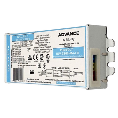 Ballast germicide UV IntelliVolt Philips Advance IUV-2S60-M4-LD