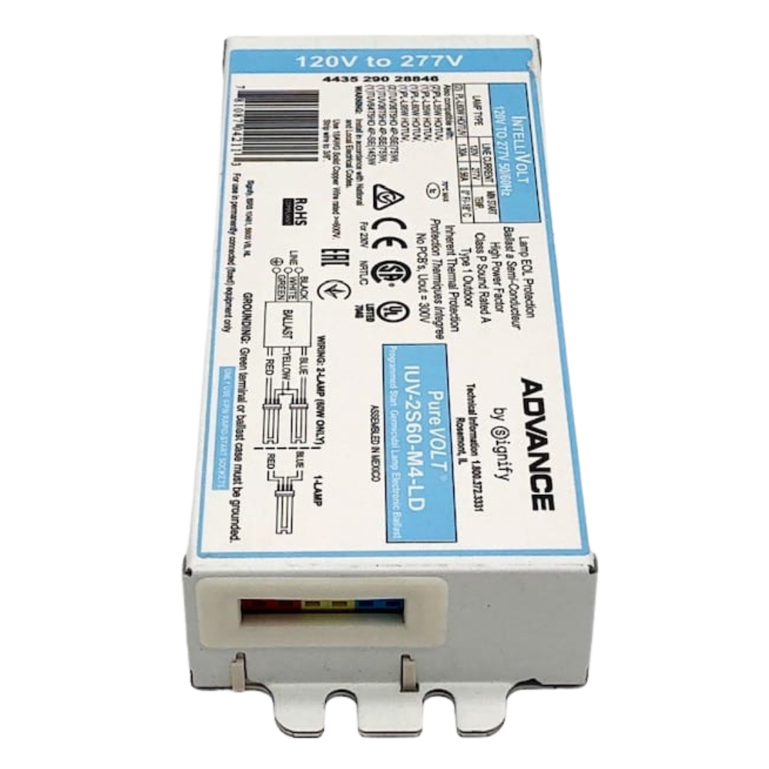 Ballast germicide UV IntelliVolt Philips Advance IUV-2S60-M4-LD