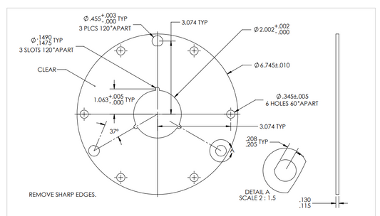 Ground Polished Fused Silica UV Quartz Plate - Circular Single Piece