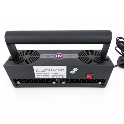 Mountable 200W UV LED Curing Light – 365nm / 395nm