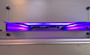 600mm Wide UV LED Curing Chain Conveyor with Water Cooling - 7 W/cm2