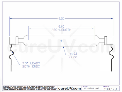VUTEk 45088271 UV Curing Bulb - CureUV Brand