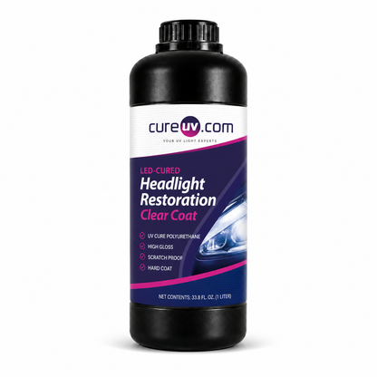 CureUV LED-Cured Headlight Restoration Clear Coat for Polycarbonate Lenses