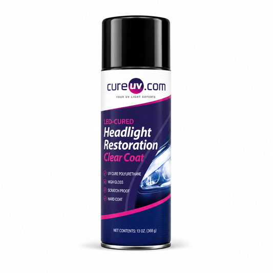 CureUV LED-Cured Headlight Restoration Clear Coat for Polycarbonate Lenses