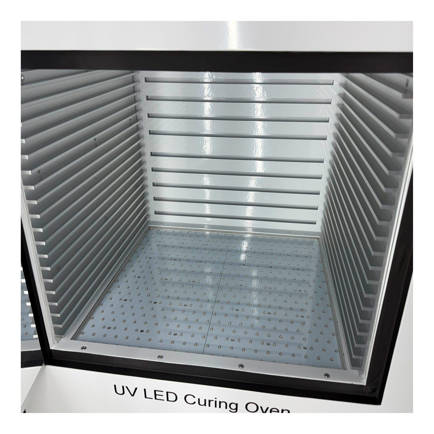 Custom LED Curing Chamber 2 Light Sources - 385nm (400mm x 400mm x 400mm)