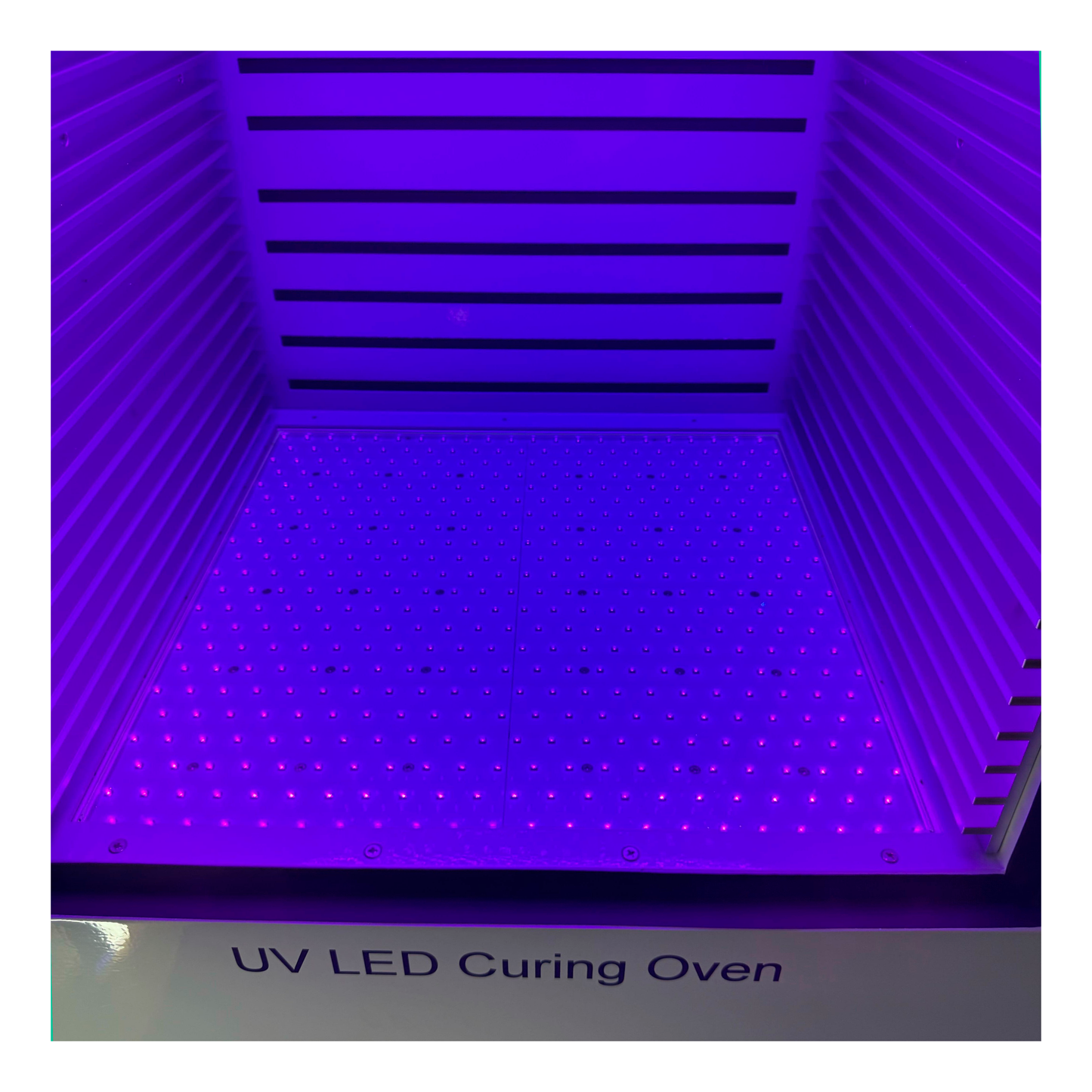 Custom LED Curing Chamber 2 Light Sources - 385nm (400mm x 400mm x 400mm)