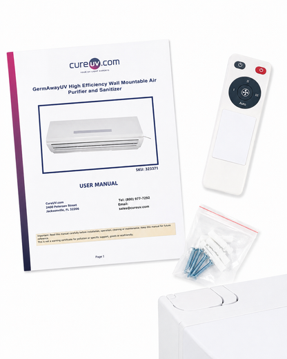GermAwayUV High Efficiency Wall Mountable Air Purifier and Sanitizer