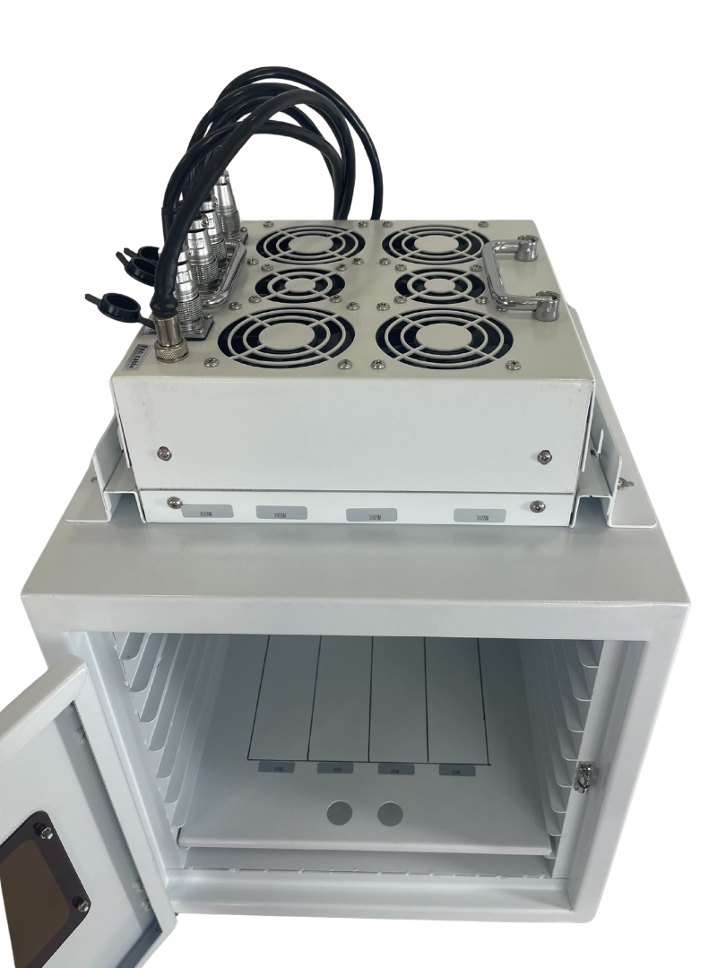4 Wavelength LED UV Test Chamber with Rotating Tray and Adjustable Shelf Height