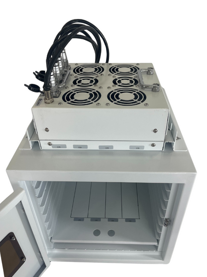 4 Wavelength LED UV Test Chamber with Rotating Tray and Adjustable Shelf Height