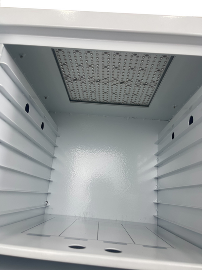 4 Wavelength LED UV Test Chamber with Rotating Tray and Adjustable Shelf Height