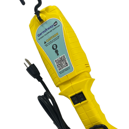 GermAwayUV 18 Watt Handheld UVC Surface Sanitizer w/ Amber UV Glasses