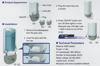 LED Plug-In Indoor Flying Insect Trap