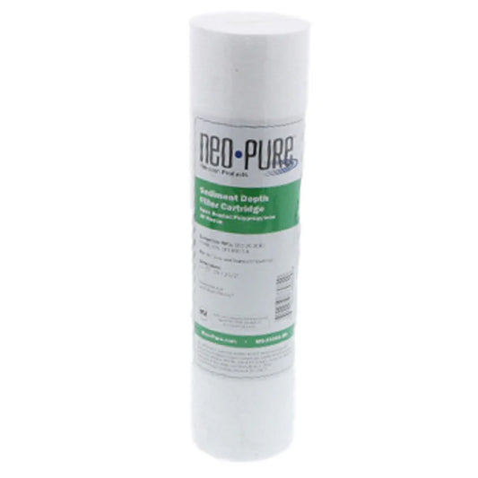Neo-Pure MB-25098-10 2-1/2" x 9-7/8" Polypropylene Sediment Depth Filter 10 Mic
