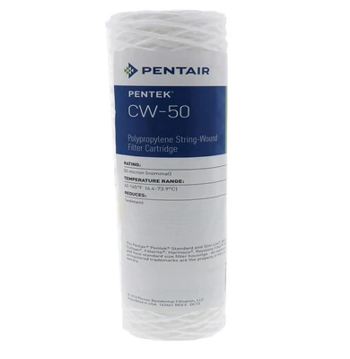 Pentek - CW-50 - 9-7/8" X 2.5" String Wound Polypropylene Sediment 50-micron Filter