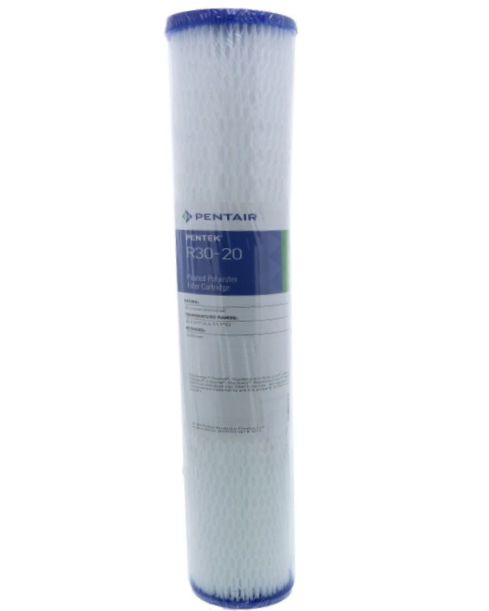 Pentek - R30-20 20" X 2.5" Reusable Polyester Pleated 30-micron Filter