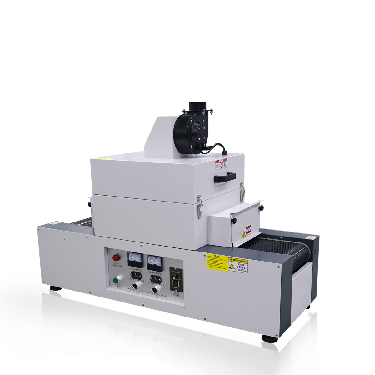 Transportador de curado UV de escritorio de 200 mm con potencia de lámpara de 2 KW