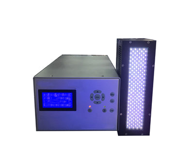 Réseau de LED UV 200 x 40 mm avec refroidissement par ventilateur pour convoyeurs à LED UV