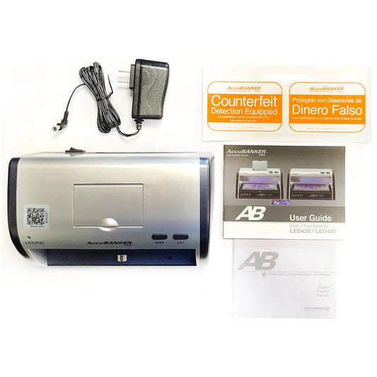 Accubanker LED430 Compact Counterfeit Money Detector with UV/WM