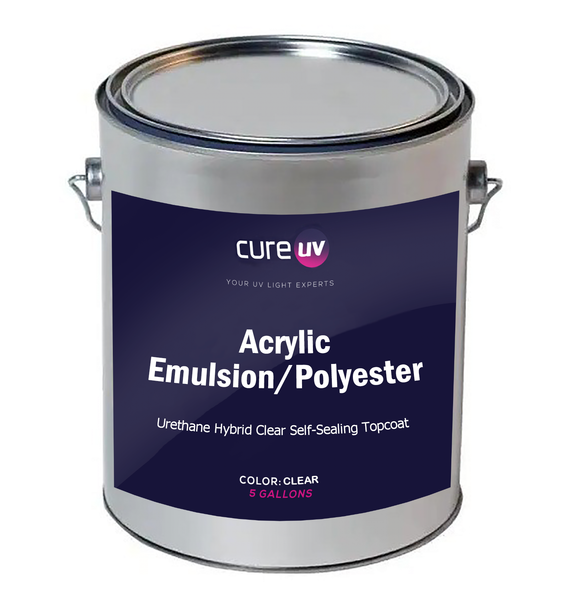 CureUV Acrylic Emulsion/Polyester- Urethane Hybrid Clear Self-Sealing Topcoat