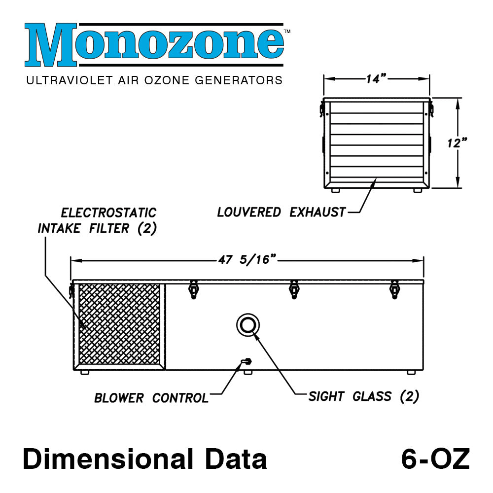 6oz Monozone Ozone Generator for Large Spaces – CureUV