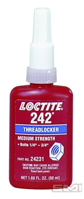 Loctite 24231 242 Threadlocker, Blue, Medium Strength, 50ml