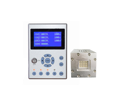 Petit réseau de LED UV de 20 x 20 mm avec refroidissement par ventilateur pour convoyeurs à LED UV