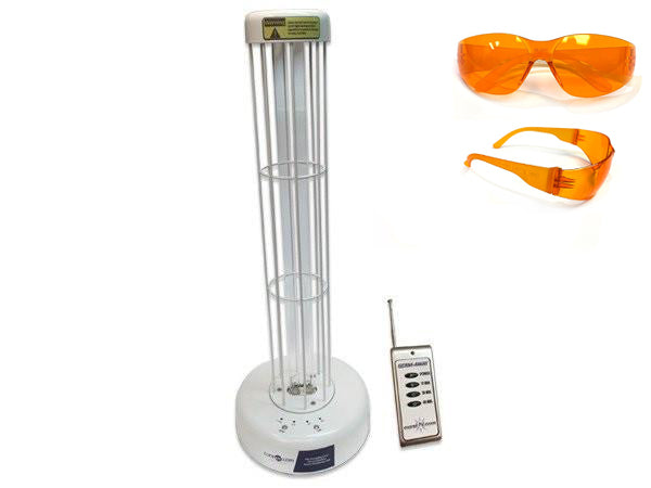 Tabletop UVC Surface Sanitizer with Amber UV Glasses