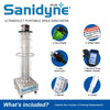 What's included with the Sanidyne Plus room sterilizer.