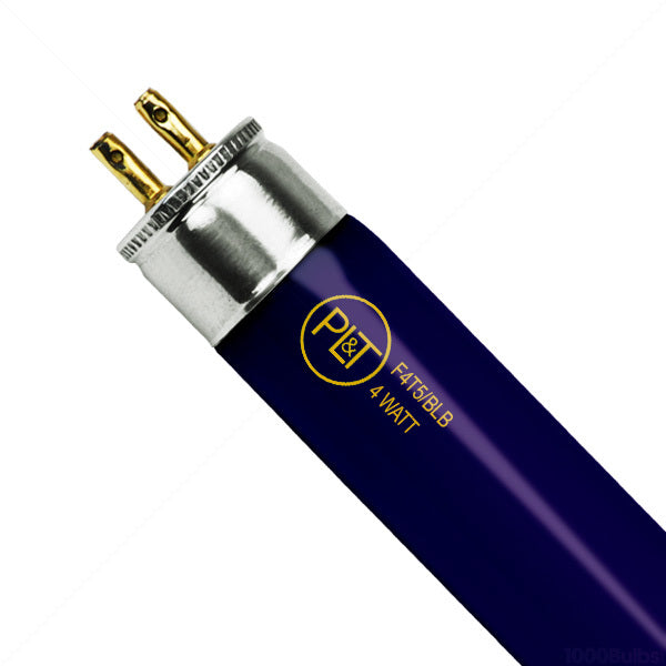 Ushio Black Light UVA T5 Miniature Bipin with G5 Base 4 Watt F4T5BLB (Blue)